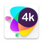 4k wallpaper pro android application logo